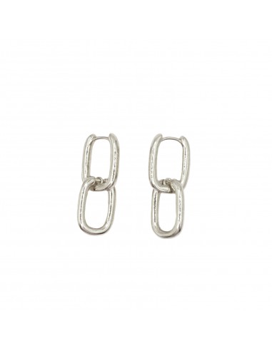 Oval snap hoop earrings with oval...