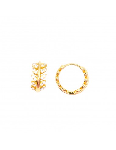 Yellow gold plated white zircon...