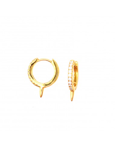 ø 15 mm zircon hoop earrings with...