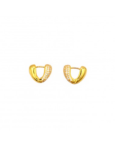 Yellow gold plated 925 silver pavé...