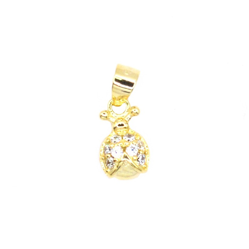 White yellow gold plated semi zircon...