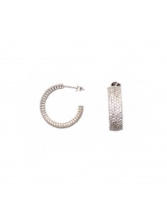 Pavé-shaped hoop earrings...