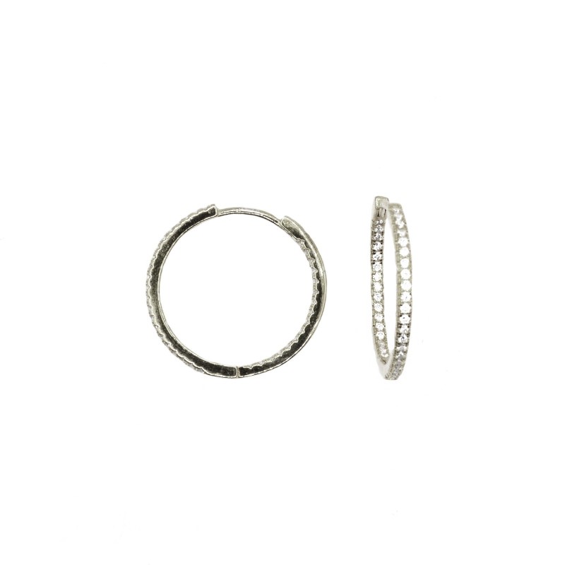 Hoop earrings ø 21 with front and...