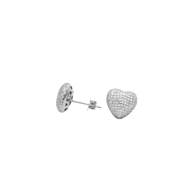 White gold plated 925 silver pavé...