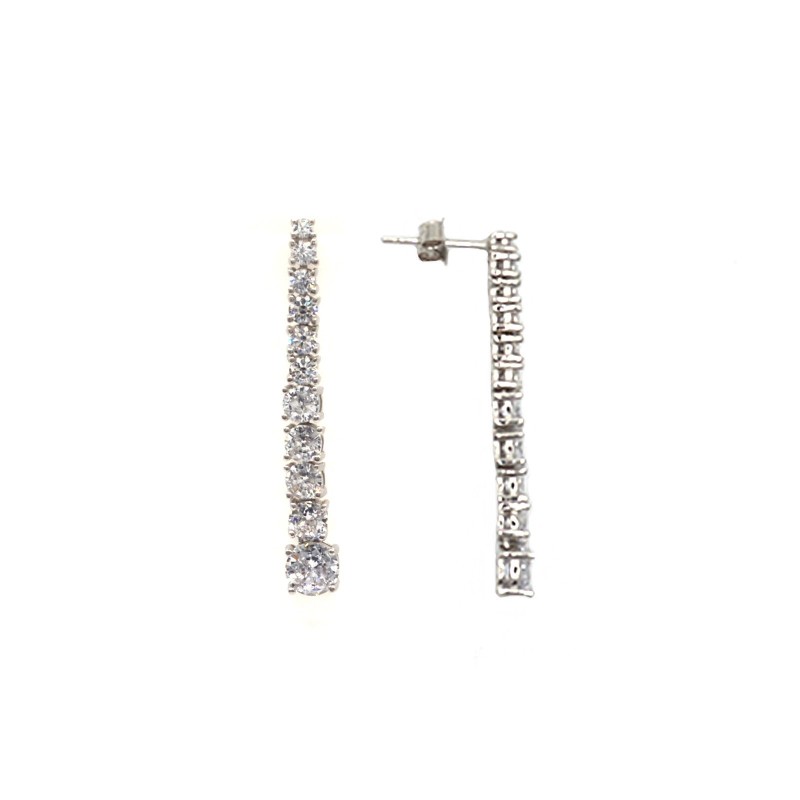 Degradé tennis dangle earrings with...