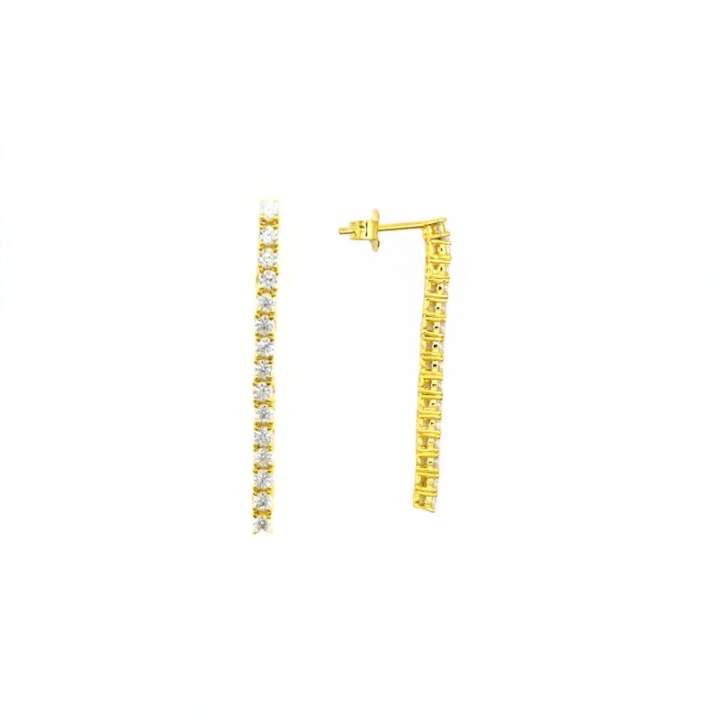 2mm yellow gold plated white zircon...