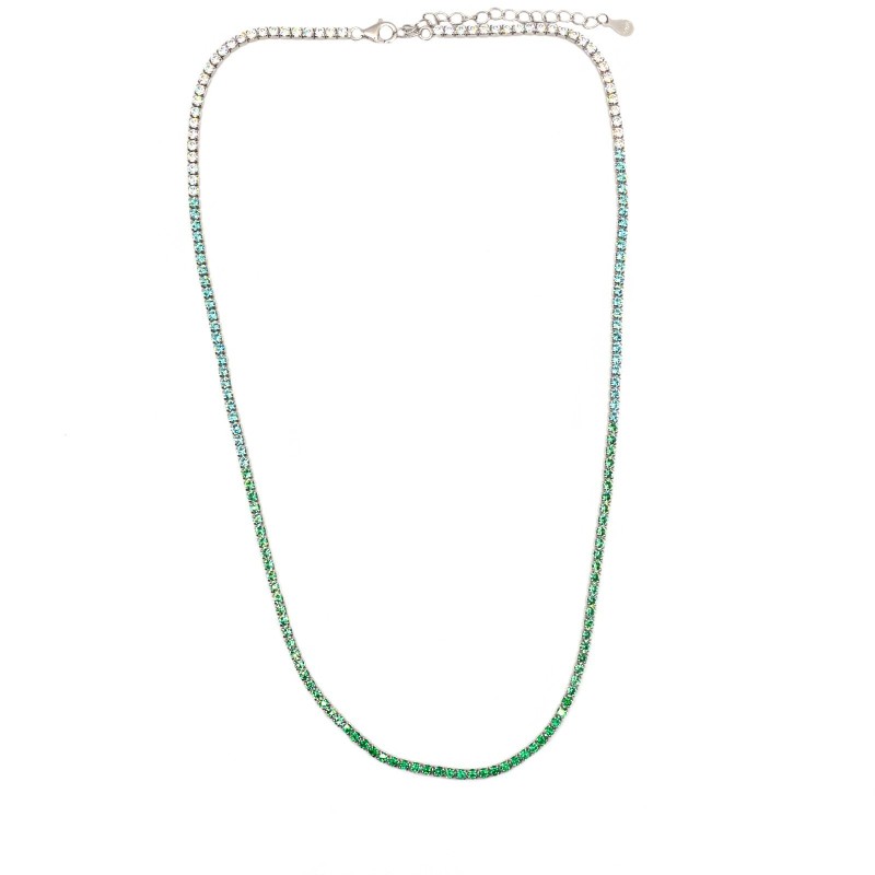 Degradé tennis necklace in the tone...