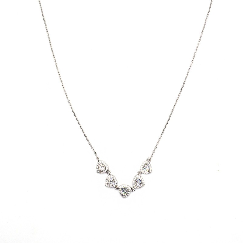 Forzatina link necklace with 5 hearts...