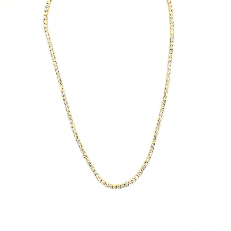 2.5mm white zircon tennis necklace...