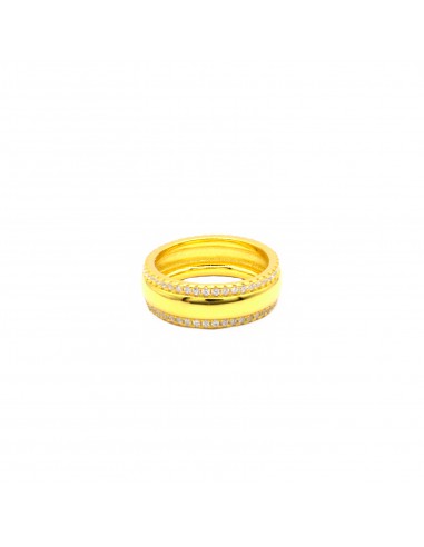 Yellow gold plated wedding ring with...