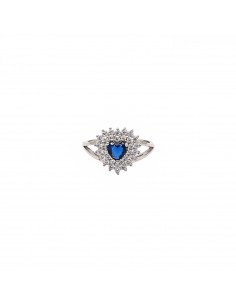 Adjustable ring with blue...