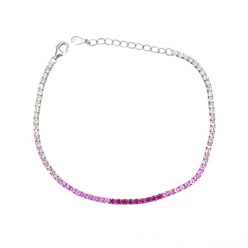 Degradé bracelet in the tone of pink...