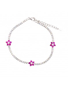 Bracciale tennis con fiori...