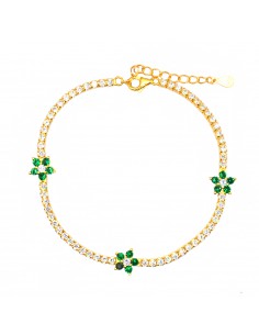 Bracciale tennis con fiori...