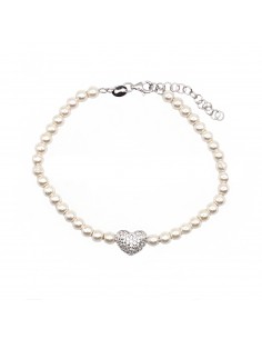 Pearl bracelet with central...