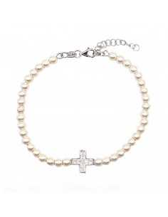 Pearl bracelet with central...