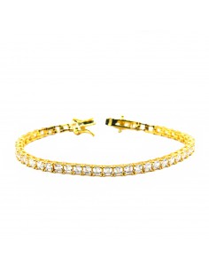 Tennis bracelet with yellow...