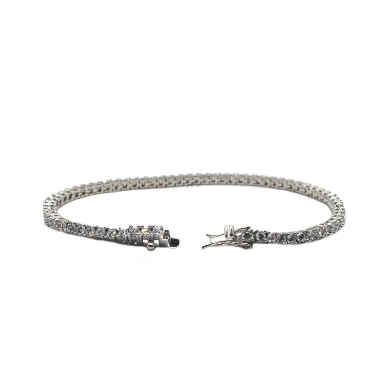 White gold plated tennis bracelet...