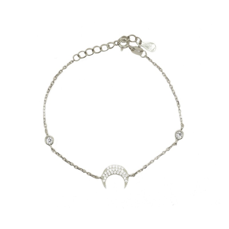 Forced mesh bracelet with central...