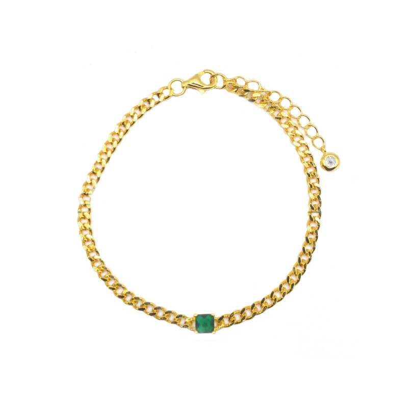 Curb mesh bracelet with central...