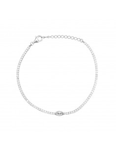 Bracciale tennis bianco con...