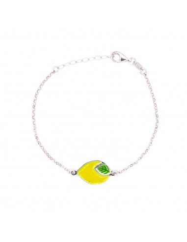 Bracciale maglia rolò con limone...