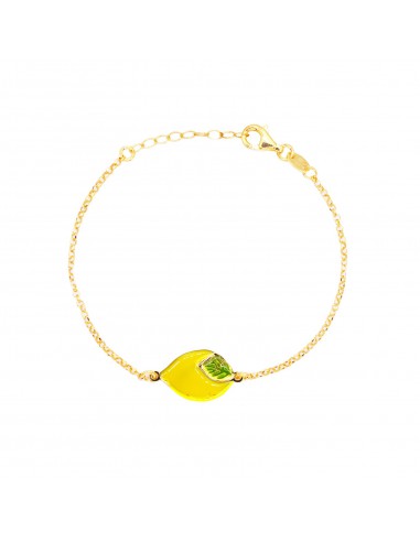 Bracciale maglia rolò con limone...