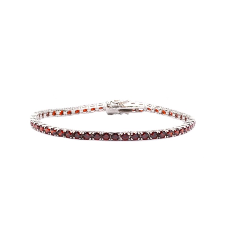 White gold plated tennis bracelet...