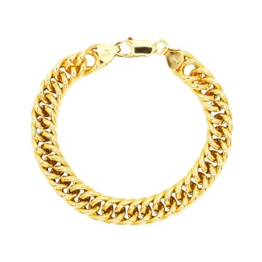 Yellow gold plated double...