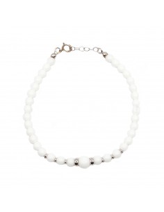 White agate ball bracelet...