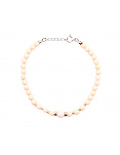 Ball bracelet in pink coral...