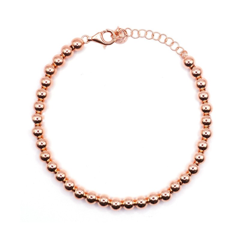 Smooth ball bracelet ø 5 mm. rose...