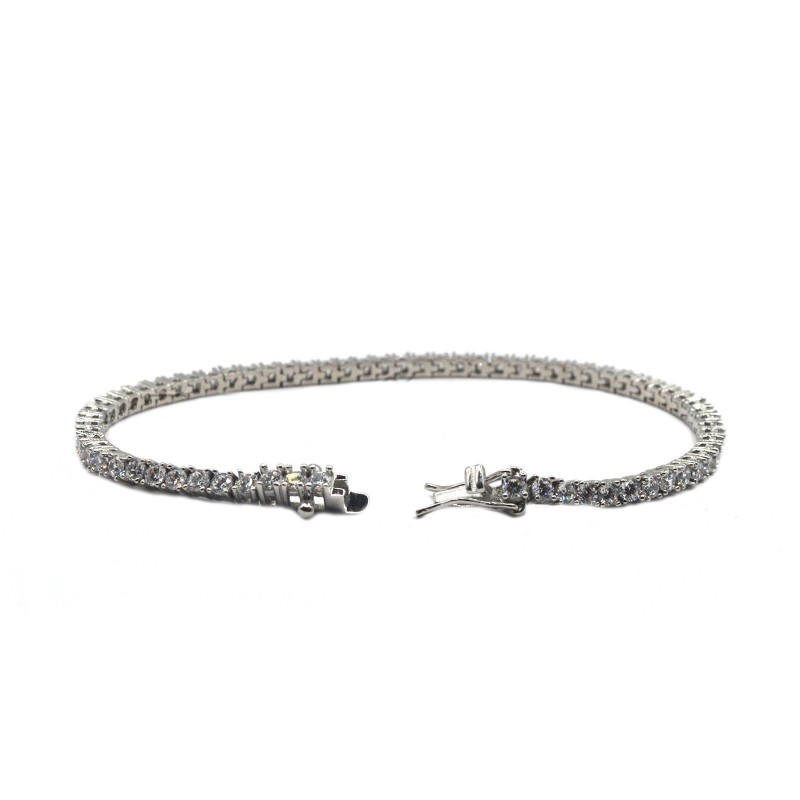 White gold plated tennis bracelet...