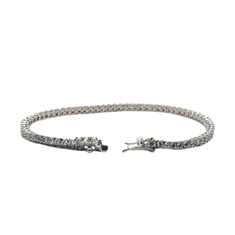 White gold plated tennis bracelet...