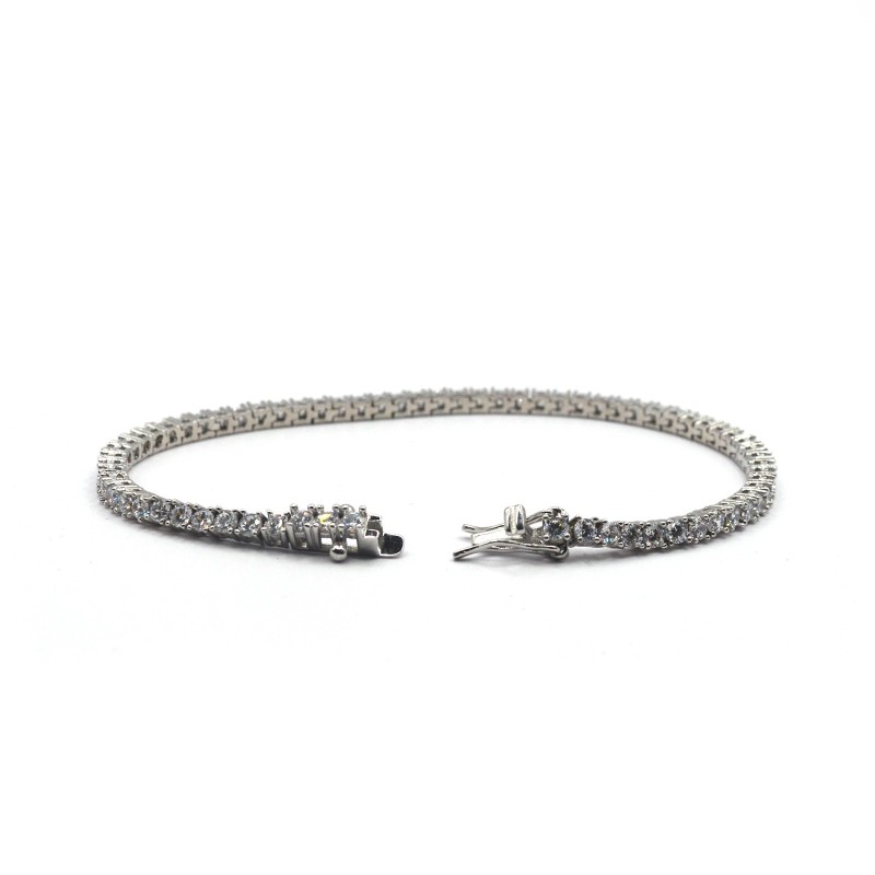 White gold plated tennis bracelet...