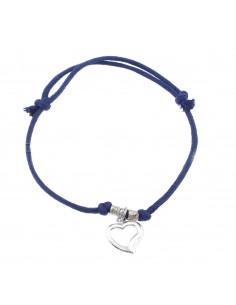 Blue cord bracelet with...