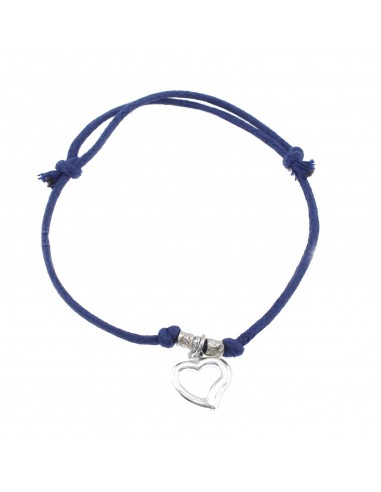 Bracciale in cordino blu con nodi...