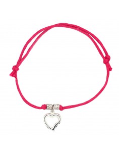 Fuchsia cord bracelet with...