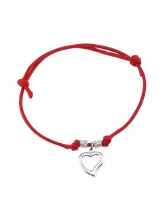 Red cord bracelet with slip...