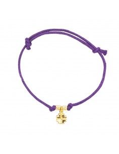 Purple cord bracelet with...