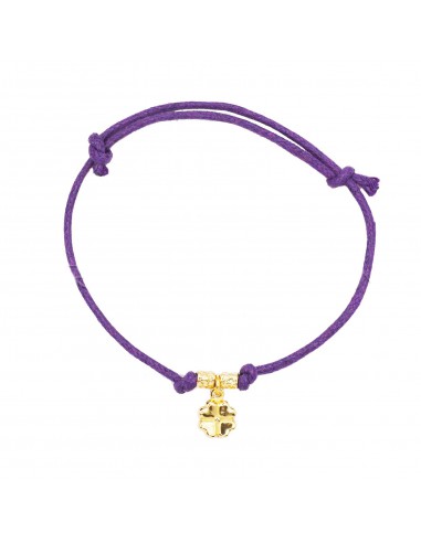 Bracciale in cordino viola con nodi...