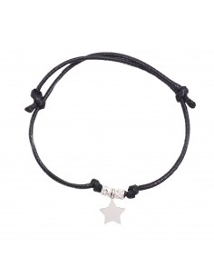 Black cord bracelet with...