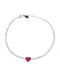 Bracciale tennis bianco con...