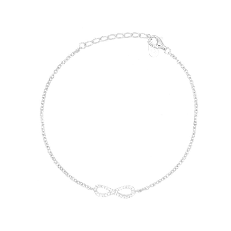 Forced mesh bracelet with white...