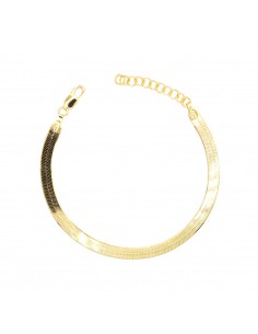 Yellow gold plated flat ear...