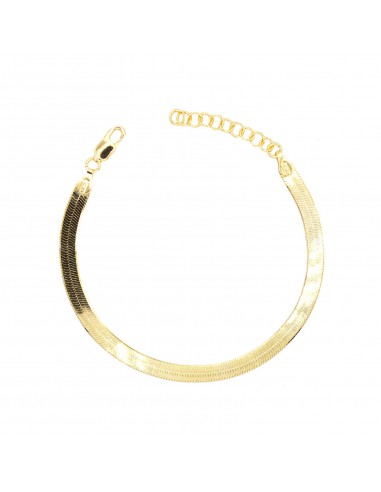 Yellow gold plated flat ear mesh...