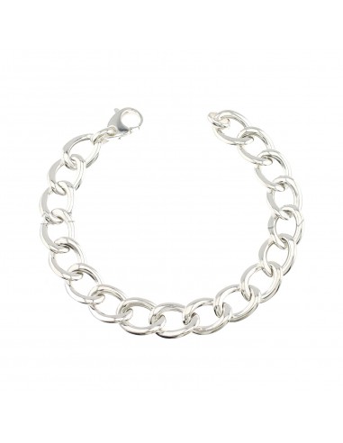 925 silver tubular curb mesh bracelet