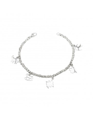 Bracciale a pepite martellate con...