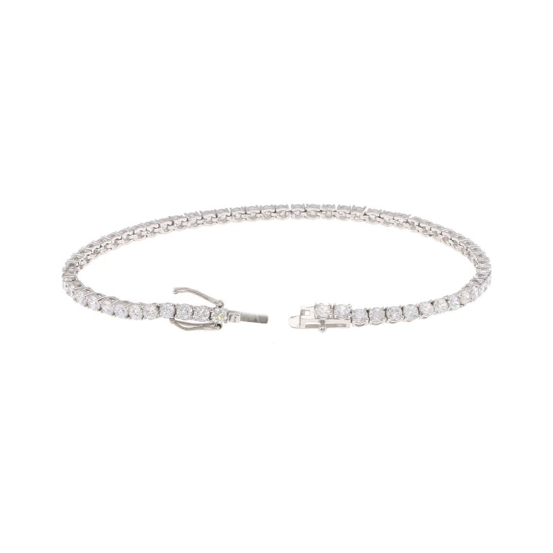 White gold plated tennis bracelet...