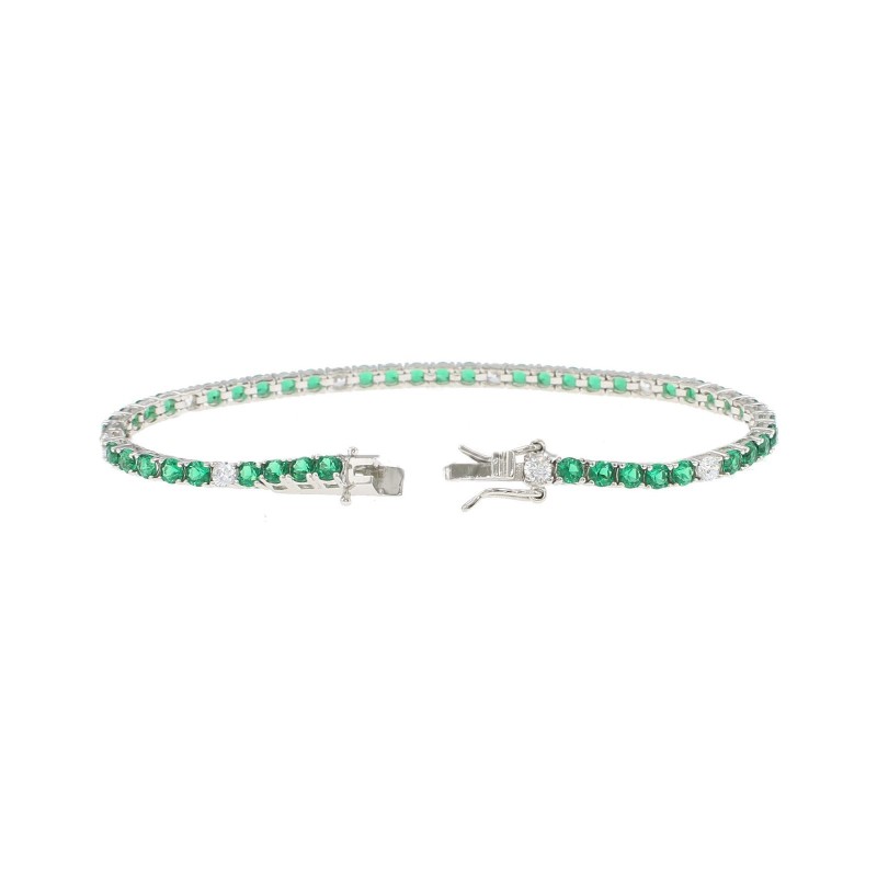 White gold plated tennis bracelet...